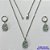 CONJUNTO EM AÇO INOXIDÁVEL -  (CX.60)  CONJUNTO CORRENTE (03) 50CM E BRINCO ARGOLINHA DE PRESSÃO COM PINGENTE DRUSA CINZA 10X14- COMPOSIÇÃO: AÇO INOXIDÁVEL - AÇO2017 - Imagem 1