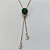 CORRENTE NO BRUTO PRONTA PARA O BANHO - CORRENTE GRAVATINHA (AJUSTÁVEL) 45CM + EXTENSOR - BASE ALTA FUSÃO COM ZIRCÔNIA VERDE ESCURA 12X12MM E GOTAS CRISTAIS 6X8MM - PESO TOTAL 4,4GR - BRU15007 - Imagem 2