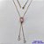 CORRENTE NO BRUTO PRONTA PARA O BANHO - CORRENTE GRAVATINHA (AJUSTÁVEL) 45CM + EXTENSOR - BASE ALTA FUSÃO COM ZIRCÔNIA ROSA 12X12MM E GOTAS CRISTAIS 6X8MM - PESO TOTAL 4,4GR - BRU15012 - Imagem 1