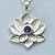 CONJUNTO FOLHEADO A PRATA COM 50 MILÉSIMOS + VERNIZ DIAMOND - CONJUNTO COM CORRENTE VENEZIANA 45CM - BRINCOS DE PINO E PINGENTES EM FLORES COM PEDRA EM ZIRCÔNIA LILÁS 19X22MM - PRA453 - Imagem 2