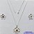 CONJUNTO FOLHEADO A PRATA COM 50 MILÉSIMOS + VERNIZ DIAMOND - CONJUNTO COM CORRENTE VENEZIANA 45CM - BRINCOS DE PINO E PINGENTES EM FLORES COM PEDRA EM ZIRCÔNIA LILÁS 19X22MM - PRA453 - Imagem 1