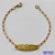 PULSEIRA NO BRUTO PRONTA PARA O BANHO(CX126) - (2791) PULSEIRA INFANTIL COM CHAPINHA BORBOLETA 7X25MM - TAMANHO 15CM - PESO TOTAL 1,1GR - BRU15015 - Imagem 1
