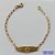 PULSEIRA NO BRUTO PRONTA PARA O BANHO(CX126) - (2790) PULSEIRA INFANTIL COM CHAPINHA FLOR 7X25MM - TAMANHO 15CM - PESO TOTAL 1,1GR - BRU15019 - Imagem 1