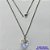 GARGANTILHA EM AÇO INOXIDAVEL - (AÇO03)  (CX.127)  GARGANTILHA COM CORRENTE 50CM E PINGENTE CORAÇÃO CRISTAL 13MM - FECHO LAGOSTA - AÇO2048 - Imagem 1