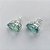BRINCO FOLHEADA A PRATA COM 50 MILÉSIMOS + VERNIZ DIAMOND - BRINCO DE PINO BASE ALTA FUSÃO VERDE CLARO 10X14MM PRA466 - Imagem 2