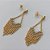 BRINCO FOLHEADO A OURO - BANHADO COM 5 MILÉSIMOS + VERNIZ DIAMOND -  BRINCO DE PINO COM MICRO ZIRCÔNIAS E CORRENTE BOLINHAS 48MM - OURO313 - Imagem 2
