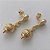 BRINCO FOLHEADO A OURO - BANHADO COM 5 MILÉSIMOS + VERNIZ DIAMOND -  BRINCO DE PINO COM BASE DESENHADA BOLINHA DESENHADA 26MM - OURO312 - Imagem 2
