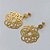 BRINCO FOLHEADO A OURO - BANHADO COM 5 MILÉSIMOS + VERNIZ DIAMOND -  BRINCO DE PINO BASE FLOR  VAZADO 45MM - OURO315 - Imagem 2