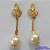 BRINCO FOLHEADO A OURO - BANHADO COM 5 MILÉSIMOS + VERNIZ DIAMOND -  BRINCO DE PINO BASE DESENHADA E PÉROLA 48MM - OURO316 - Imagem 1