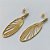BRINCO FOLHEADO A OURO - BANHADO COM 5 MILÉSIMOS + VERNIZ DIAMOND -  BRINCO DE PINO BASE LISA  E VAZADO 15X41MM - OURO320 - Imagem 2