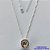GARGANTILHA FOLHEADA A PRATA COM 50 MILÉSIMOS + VERNIZ DIAMOND - GARGANTILHA CORRENTE SINGAPURA 45CM PINGENTE RESINA COM IMAGEM DE JESUS CRISTO 10MM - FECHO LAGOSTA + EXTENSOR PRA486 - Imagem 1