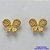 BRINCO FOLHEADO A OURO - BANHADO COM 5 MILÉSIMOS + VERNIZ DIAMOND(BRD9013) -  BRINCO DE PINO BORBOLETA 12MM - OURO324 - Imagem 1