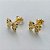 BRINCO FOLHEADO A OURO - BANHADO COM 5 MILÉSIMOS + VERNIZ DIAMOND(BRD9020) -  BRINCO DE PINO LAÇO 8MM - (OURO329) - Imagem 2