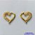 BRINCO FOLHEADO A OURO - BANHADO COM 5 MILÉSIMOS + VERNIZ DIAMOND(BRD9011) -  BRINCO DE PINO CORAÇÃO 13MM - OURO332 - Imagem 1