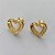 BRINCO FOLHEADO A OURO - BANHADO COM 5 MILÉSIMOS + VERNIZ DIAMOND(BRD9002) -  BRINCO DE PINO CORAÇÃO 13MM - OURO333 - Imagem 2
