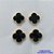 BRINCO FOLHEADO A OURO - BANHADO COM 5 MILÉSIMOS + VERNIZ DIAMOND(BRD029D) - DUO DE BRINCO DE PINO VAN CLEEF PRETO 9/7MM - OURO336 - Imagem 1