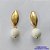 BRINCO FOLHEADO A OURO - BANHADO COM 5 MILÉSIMOS + VERNIZ DIAMOND - BRINCO DE PINO BASE FINA COM FOLHA VAZADA 19X40MM - OURO340 - Imagem 1