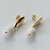 BRINCO FOLHEADO A OURO - BANHADO COM 5 MILÉSIMOS + VERNIZ DIAMOND - BRINCO DE PINO BASE FINA COM FOLHA VAZADA 19X40MM - OURO340 - Imagem 2