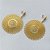 BRINCO FOLHEADO A OURO - BANHADO COM 5 MILÉSIMOS + VERNIZ DIAMOND - BRINCO DE PINO BASE VAZADO E CÍRCULO VAZADO 49MM - OURO345 - Imagem 2