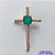 PINGENTE NO BRUTO PRONTO PARA O BANHO - (CX37) PINGENTE CRUCIFIXO CRAVEJADO EM MICROS ZIRCÔNIAS CRISTAIS E ZIRCÔNIA VERDE -  COMPOSIÇÃO: LATÃO / ZIRCÔNIA - TAMANHO 23X37MM - PESO TOTAL 2,8GR - BRU15068 - Imagem 1