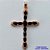 PINGENTE NO BRUTO PRONTO PARA O BANHO - (CX37) PINGENTE CRUCIFIXO CRAVEJADO EM MICROS ZIRCÔNIAS CRISTAIS E ZIRCÔNIAS NEGRAS -  COMPOSIÇÃO: LATÃO / ZIRCÔNIA - TAMANHO 29X44MM - PESO TOTAL 2,4GR - BRU15069 - Imagem 1