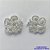 BRINCO FOLHEADA A PRATA COM 50 MILÉSIMOS + VERNIZ DIAMOND - BRINCO DE PINO TODO CRAVEJADO COM MICRO ZIRCÔNIAS 17MM PRA488 - Imagem 1