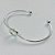 PULSEIRA (BRACELETE) FOLHEADA A PRATA COM 50 MILÉSIMOS + VERNIZ DIAMOND - PULSEIRA (BRACELETE ) COM NÓ FORMATO CORAÇÃO LARGURA 2MM  PRA497 - Imagem 2