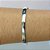 PULSEIRA (BRACELETE) FOLHEADA A PRATA COM 50 MILÉSIMOS + VERNIZ DIAMOND - PULSEIRA (BRACELETE ) LISO COM BOLINHA LARGURA 5MM  PRA498 - Imagem 1