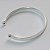 PULSEIRA (BRACELETE) FOLHEADA A PRATA COM 50 MILÉSIMOS + VERNIZ DIAMOND - PULSEIRA (BRACELETE ) LISO COM BOLINHA LARGURA 5MM  PRA498 - Imagem 2