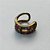 BRINCO NO BRUTO PARA BANHO - EAR CUFF COM ZIRCÔNIAS COLORIDAS - TAMANHO 4X11MM (VENDIDO POR UNIDADE) - PESO 1,2GR - COMPOSIÇÃO: LATÃO / ZIRCÔNIA - BRU15073 - Imagem 2