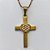 GARGANTILHA NO BRUTO PRONTO PARA O BANHO(CX127) - GARGANTILHA COM CORRENTE L-11  42CM - PINGENTE CRUCIFIXO CORAÇÃO COM MICRO ZIRCÔNIAS 16X27MM - PESO TOTAL 3,3GR - BRU15076 - Imagem 2