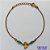 PULSEIRA NO BRUTO PRONTO PARA O BANHO(CX130) - PULSEIRA COM BORBOLETA E PEDRINHAS AZUÍS - TAMANHO 18CM - PESO 1,3GR  + EXTENSOR - BRU15079 - Imagem 1