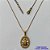 GARGANTILHA NO BRUTO PRONTO PARA O BANHO(CX127) - GARGANTILHA COM CORRENTE L -11 40CM - PINGENTE NOSSA SENHORA APARECIDA  COM MICRO ZIRCÔNIAS 14X21MM - PESO TOTAL 3,3GR - BRU15086 - Imagem 1