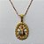 GARGANTILHA NO BRUTO PRONTO PARA O BANHO(CX127) - GARGANTILHA COM CORRENTE L -11 40CM - PINGENTE NOSSA SENHORA APARECIDA  COM MICRO ZIRCÔNIAS 14X21MM - PESO TOTAL 3,3GR - BRU15086 - Imagem 2