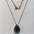 GARGANTILHA NO BRUTO PRONTO PARA O BANHO - GARGANTILHA COM CORRENTE VENEZIANA 45CM - PINGENTE COM BASE CRAVEJADA EM MICROS ZIRCÔNIAS NEGRAS E PEDRA EM ZIRCÔNIA AZUL 10X14MM - PESO TOTAL 4GR - BRU15096 - Imagem 1