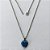 GARGANTILHA EM AÇO INOXIDÁVEL - (AÇO03) - (CX.75)  GARGANTILHA COM CORRENTE 50CM E PINGENTE CORAÇÃO EM CRISTAL COM GLITTER AZUL ESCURO 12MM - COMPOSIÇÃO: AÇO INOXIDÁVEL - AÇO2081 - Imagem 1