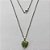 GARGANTILHA EM AÇO INOXIDÁVEL - (AÇO03) - (CX.75)  GARGANTILHA COM CORRENTE 50CM E PINGENTE CORAÇÃO EM CRISTAL COM GLITTER VERDE 12MM - COMPOSIÇÃO: AÇO INOXIDÁVEL - AÇO2085 - Imagem 1