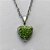 GARGANTILHA EM AÇO INOXIDÁVEL - (AÇO03) - (CX.75)  GARGANTILHA COM CORRENTE 50CM E PINGENTE CORAÇÃO EM CRISTAL COM GLITTER VERDE 12MM - COMPOSIÇÃO: AÇO INOXIDÁVEL - AÇO2085 - Imagem 2