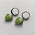 CONJUNTO EM AÇO INOXIDÁVEL - (AÇO03) - (CX.75)  CONJUNTO COM CORRENTE 50CM E BRINCOS ARGOLINHA DE PRESSÃO COM PINGENTES CORAÇÃO EM CRISTAL COM GLITTER VERDE 12MM - COMPOSIÇÃO: AÇO INOXIDÁVEL - AÇO2086 - Imagem 3