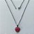 GARGANTILHA EM AÇO INOXIDÁVEL - (AÇO03) -(cx.75)  GARGANTILHA COM CORRENTE 50CM E PINGENTE CORAÇÃO EM CRISTAL COM GLITTER ROSA 12MM - COMPOSIÇÃO: AÇO INOXIDÁVEL - AÇO2088 - Imagem 1