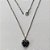 GARGANTILHA EM AÇO INOXIDÁVEL - (AÇO03) - (CX.75)  GARGANTILHA COM CORRENTE 50CM E PINGENTE CORAÇÃO EM CRISTAL COM GLITTER PRETO 12MM - COMPOSIÇÃO: AÇO INOXIDÁVEL - AÇO2092 - Imagem 1