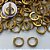 BRINCO NO BRUTO PRONTO PARA O BANHO(CX133) - BRINCO ARGOLINHA DE PRESSÃO CRAVEJADO COM MICROS ZIRCÔNIAS - TAMANHO: 2X13MM - PESO TOTAL 1,9GR - COMPOSIÇÃO: LATÃO / ZIRCÔNIA - BRU15244 - Imagem 1