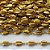 CORRENTE NO BRUTO PRONTA PARA O BANHO - (COL406) (CX.01)  CORRENTE BUZIOS 6MM - COMPOSIÇÃO: LATÃO - (VENDIDA POR METRO) - BRU15255 - Imagem 1
