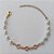 PULSEIRA NO BRUTO PRONTA PARA O BANHO - (CX.03) PULSEIRA COM PÉROLAS E CRISTAIS ROSAS - TAMANHO 18CM - PESO TOTAL 2,1GR- BRU15275 - Imagem 1