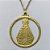 GARGANTILHA NO BRUTO PRONTA PARA O BANHO - (3.1289) GARGANTILHA COM CORRENTE SINGAPURA 60CM E PINGENTE MEDALHA VAZADA NOSSA SRA APARECIDA 39MM - PESO: 4,3GR - COMPOSIÇÃO: 100% LATÃO - BRU15313 - Imagem 2