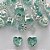 BRINCO FOLHEADA A PRATA COM 50 MILÉSIMOS + VERNIZ DIAMOND - BRINCOS DE PINO COM BASE EM ALTA FUSÃO E PEDRA EM ZIRCÔNIA CORAÇÃO VERDE 10X10MM -PRA511 - Imagem 1