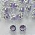 BRINCO FOLHEADA A PRATA COM 50 MILÉSIMOS + VERNIZ DIAMOND - BRINCOS DE PINO COM BASE EM ALTA FUSÃO E PEDRA EM ZIRCÔNIA REDONDA ROXA 10X10MM -PRA522 - Imagem 1