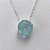 GARGANTILHA FOLHEADA A PRATA COM 50 MILÉSIMOS + VERNIZ DIAMOND - GARGANTILHA CORRENTE CADEADO 45CM ZIRCÔNIA AZUL REDONDA 11MM -PRA529 - Imagem 2