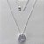 GARGANTILHA FOLHEADA A PRATA COM 50 MILÉSIMOS + VERNIZ DIAMOND - GARGANTILHA CORRENTE CADEADO 45CM ZIRCÔNIA LILÁS REDONDA 11MM -PRA532 - Imagem 1