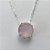 GARGANTILHA FOLHEADA A PRATA COM 50 MILÉSIMOS + VERNIZ DIAMOND - GARGANTILHA CORRENTE CADEADO 45CM ZIRCÔNIA ROSE REDONDA 11MM -PRA533 - Imagem 2